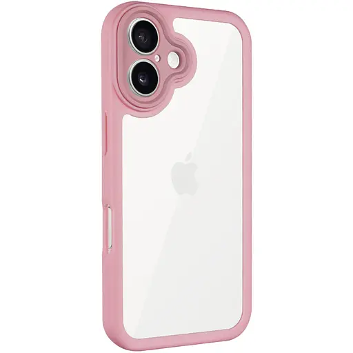 Чехол Epik TPU Transparent + Colour 1.5 мм для Apple iPhone 16, 6.1 Розовый