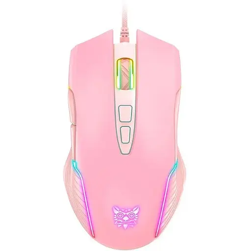 Миша Onikuma Gaming CW905 рожева дротова з підсвіткою - фото 1