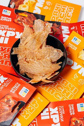 Чипсы Знатна Курка ХрумЧІ из мяса цыплят-бройлеров сушеные паприка 80 г - фото 6