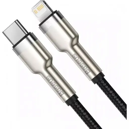 Кабель Baseus Cafule Series Metal Data Cable Type-C to iP PD 20W 0.25m Black - фото 3