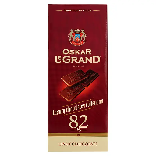 Шоколад Oskar Le Grand черный 82% 82 г