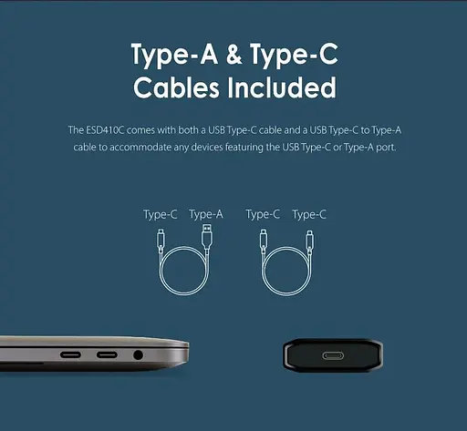 Transcend Портативный SSD 1 ТБ USB 3.2 Gen 2x2 Type-C ESD410C - фото 5