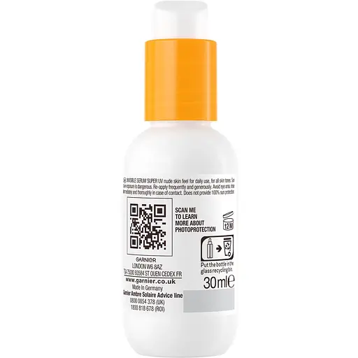 Сонцезахисна сироватка-флюїд Garnier Ambre Solaire Invisible Serum Super UV SPF 50+ з високим ступенем захисту 30 мл - фото 2