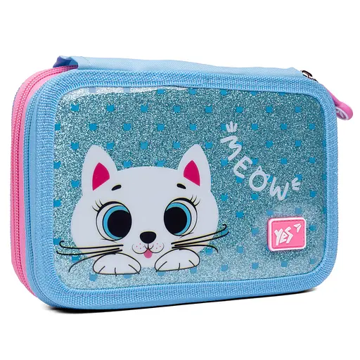 Школьный пенал твердый Yes двойной HP-01 Cats - фото 1