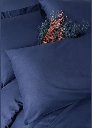 Комплект постільної білизни полуторний 160х220 Plain - Dark Blue ранфорс TC303375719 - фото 2