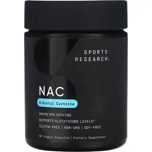 Амінокислота Sport Research NAC N-Acetyl Cysteine 600 мг 90 капсул