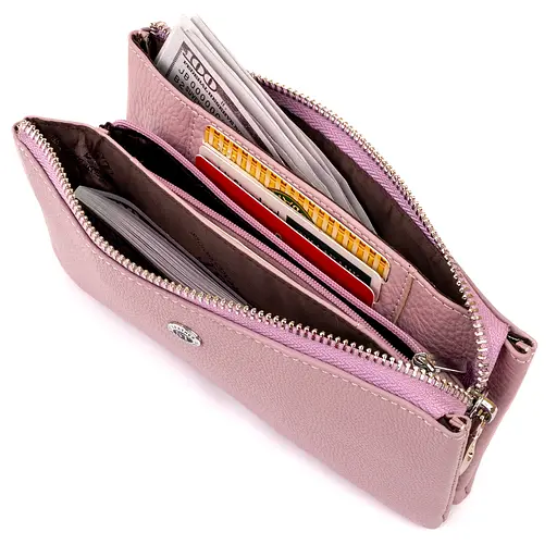 Женский кожаный кошелек-клатч ST Leather 19.2х10х2 см acs0015944 - фото 4