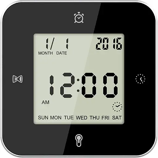 Часы настольные Technoline WT344 Black/Silver (WT344) - фото 1