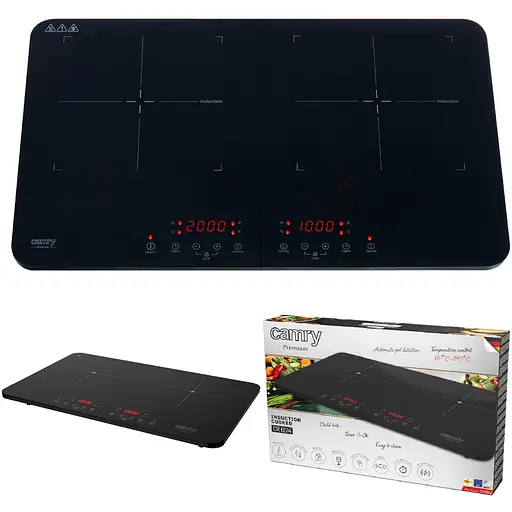 Плита настільна Camry CR 6514 індукційна/ конфорок: 2/ 3500Вт+3500В/ 60°-240° С/ склокераміка - фото 5