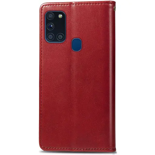 Чохол-книжка Getman Gallant (PU) для Samsung Galaxy A21s шкіряний червоний - фото 3