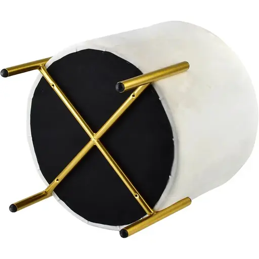 Пуф Chomik Tucci велюровый на ножках белый - фото 5