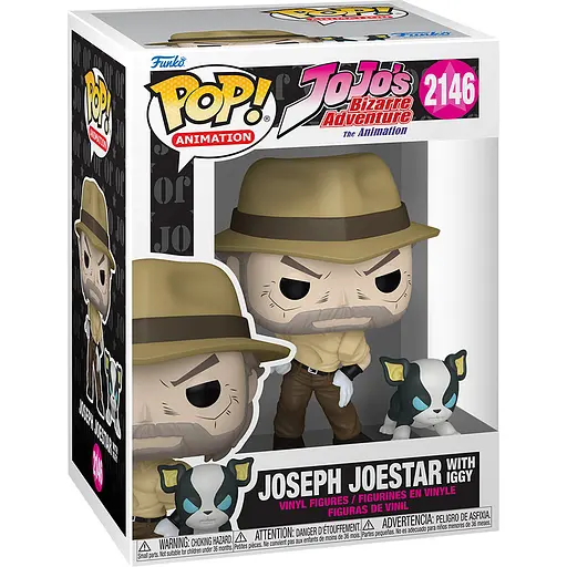Набір фігурок Funko Pop! JoJo's Bizarre Adventure Joseph Joestar with Iggy (88461) - фото 2
