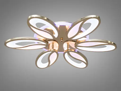 LED люстра на стелю з димером і кольоровим підсвічуванням,105W - фото 2