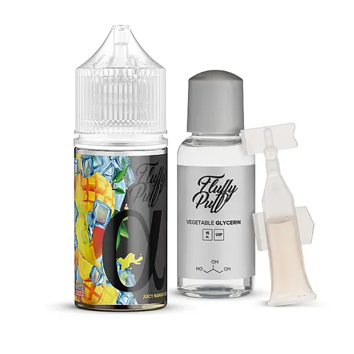 Набор компонентов для самозамеса солевой заправки Fluffy Puff Alpha 30 мл JUICY MANGO ICE Манго Холодок, 0-65 мг (17958)