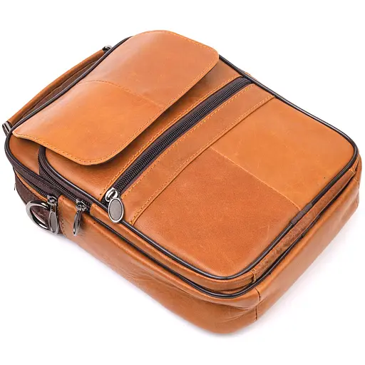 Чоловіча шкіряна сумка Vintage 19х25х5 см sum0022451 - фото 3