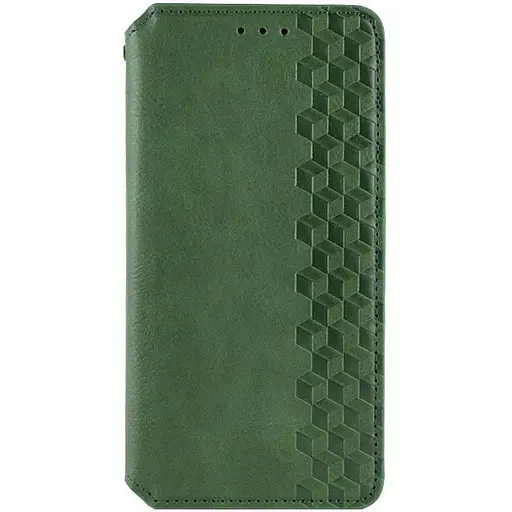 Кожаный чехол-книжка Getman Cubic (PU) для Xiaomi Redmi Note 14 5G Зеленый