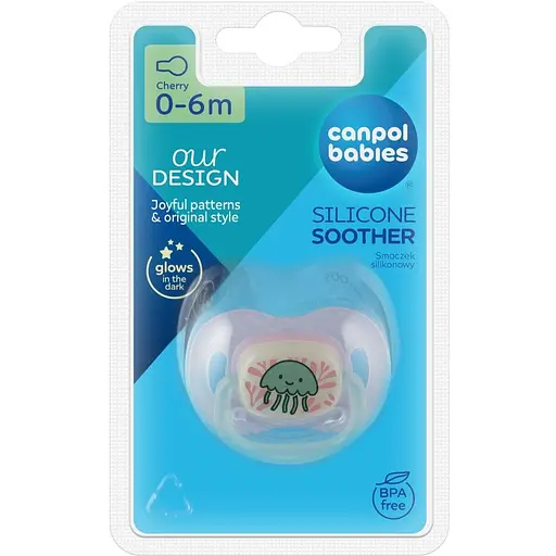 Пустышка силиконовая круглая Canpol babies Love&Sea 0-6 месяцев розовая (34/900_pin) - фото 3