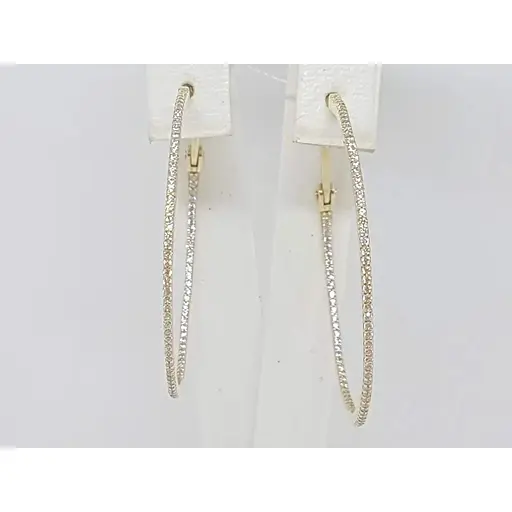 Золотые серьги Империя золота с фианитами. СВ797ЛИ - фото 3