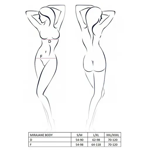 Ажурне боді Passion AZALIA Body black L/XL - фото 5
