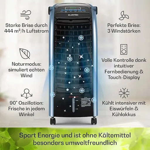Охладитель воздуха Klarstein Maxfresh Ocean 3-в-1 Черный (10034640) - фото 6
