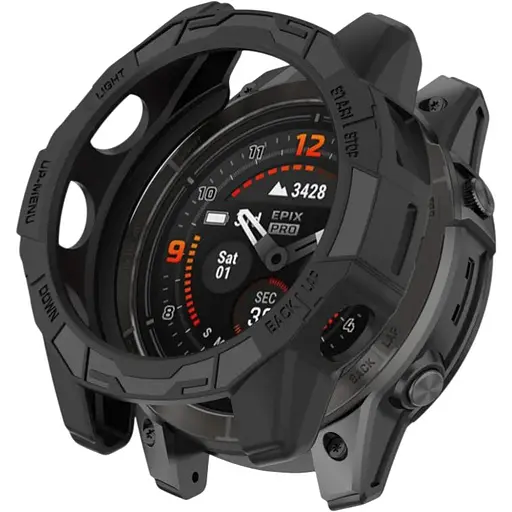 Чехол-бампер DK CDK для Garmin Fenix 7 Pro Силикон Outlines (018565) (black)