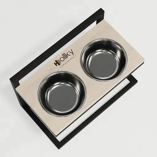 Hollky Flex M — миски на регульованій підставці для середніх собак (2 × 0.85 л) - фото 6