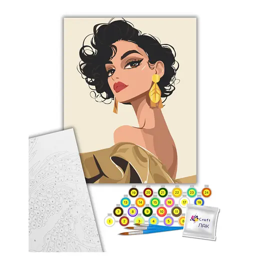 Картина по номерам "Томный взгляд" 10171-AC 40х50 см - фото 2