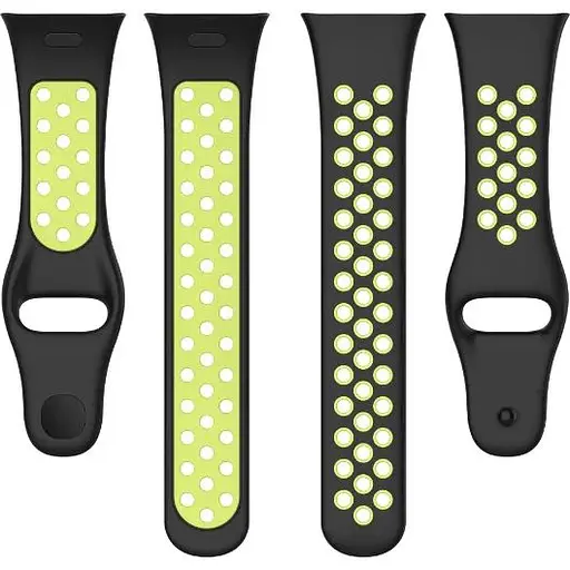 Ремешок DK для Xiaomi Redmi Watch 3 Silicone Sport Band Nike (black / green) - фото 2