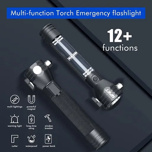 NPET T09 Сонячний ліхтарик Автомобільний ліхтарик 268 люмен світлодіодний COB Light USB тактичний багатофункціональний ліхтарик - фото 4