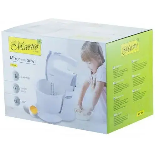 Стаціонарний електричний ручний міксер Maestro з насадками для замішування крутого тіста - фото 3