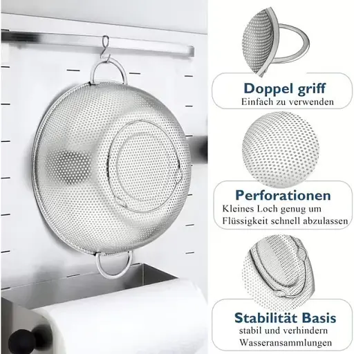 Друшляк сито Edenberg 19 см із двома ручками EB-18227 - фото 2