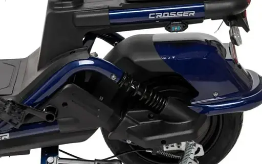 Електроскутер Двомісний Crosser CR2 (800W, 60V, 24Ah, графенові АБК) Синій - фото 10