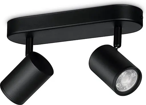 WiZ Світильник точковий накладний розумний IMAGEO Spots, 2х5W, 2200-6500K, RGB, Wi-Fi, чорний - фото 4