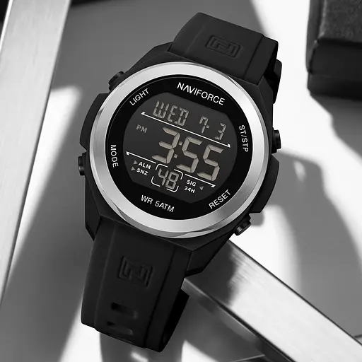 Наручний годинник чоловічий Naviforce Run Чорний (3520) - фото 6