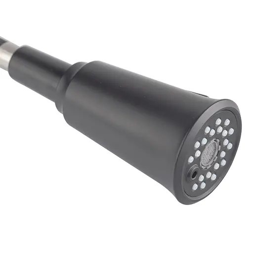 Змішувач для кухні на дві води з гнучким виливом Koer KB-72025-05 KR5015 Чорний матовий - фото 4