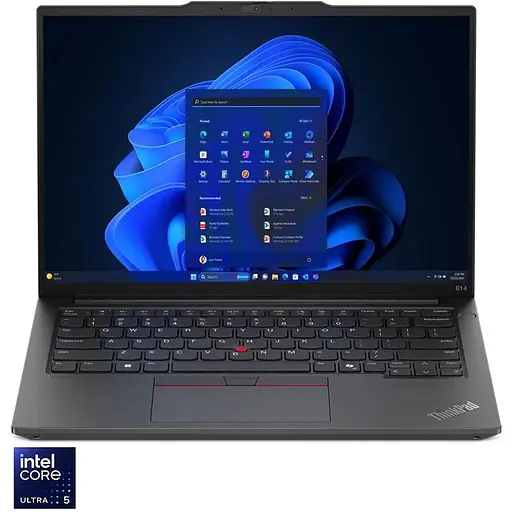 Ноутбук Lenovo ThinkPad E14 Gen 6 з процесором Intel Core Ultra 5 125U pana la 4.3 GHz, 14", WUXGA, IPS, 16GB DDR5, 512GB SSD, Intel® графікою, Windows 11 Pro, чорний, 3Y Onsite upgrade