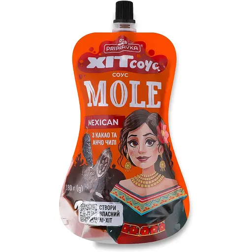 Соус з какао та анчо-чилі Pripravka Хіт соус Mexican Mole 180 г