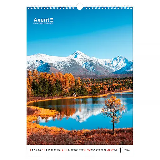 Календар настінний Axent А3 Landscapes 2026 рік (8804-26-1-A) - фото 12