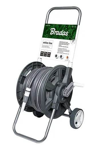 Візок для шлангу Bradas WHITE SILVER 1/2" 30 м WL-W1K30 - фото 1