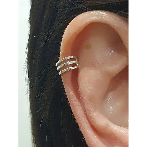 Золотая серьга-каффа на хеликс Платон. 3С364/00Б - фото 2