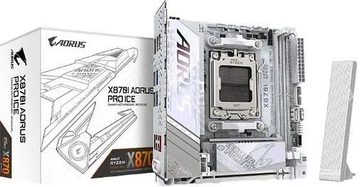 Материнська плата GIGABYTE X870I AORUS PRO ICE Socket AM5