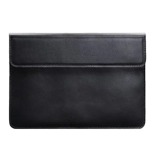 Кожаный чехол-конверт BlankNote на магнитах для MacBook 13 Темно-синий - фото 5