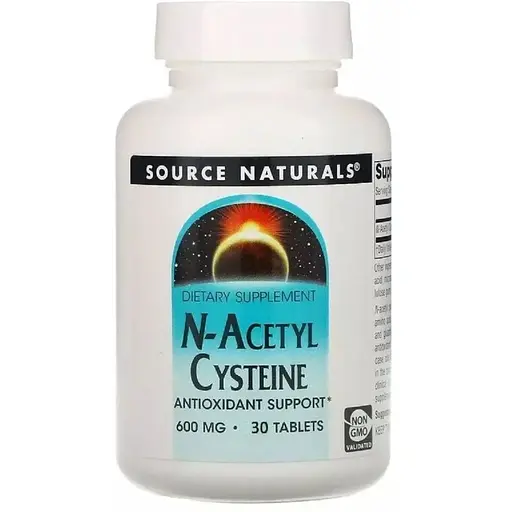 Амінокислота Source Naturals N-Аcetyl Cysteine 600 mg, 30 таблеток