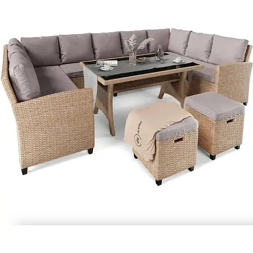 Комплект садовой мебели Di Volio Livorno Бежевый/Светло-серый - фото 2