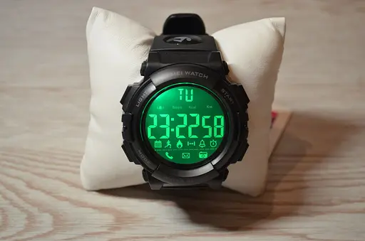 Чоловічий спортивний годинник Skmei 1303 з крокоміром Чорний - фото 6