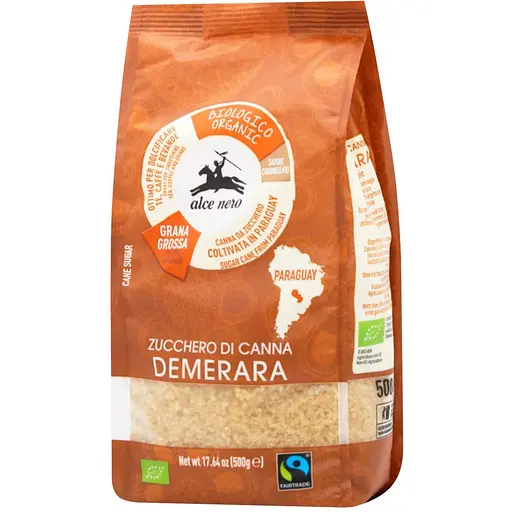 Сахар тростниковый Демерара Alce Nero Fairtrade кристаллический органический (Индия) 500 г