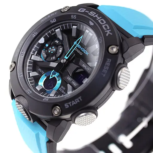 Наручні годинники чоловічі удароміцні оригінальні Casio G-Shock GA-2000-1A2ER Японія з полімерним ремінцем - фото 6