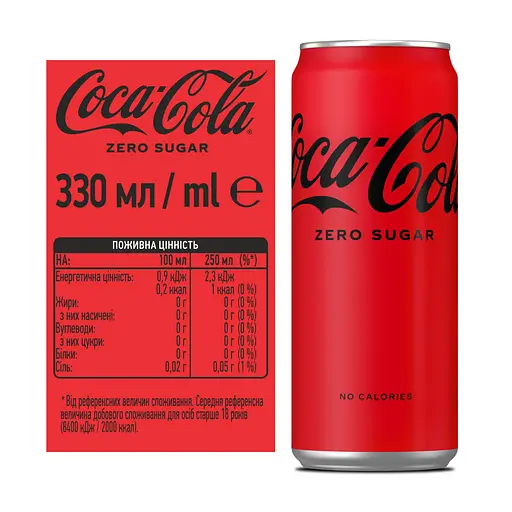 Напій Coca-Cola Zero 0.33 л (692606) - фото 3