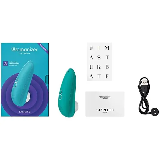 Вакуумний кліторальний стимулятор Womanizer Starlet 3 Turquoise - фото 4