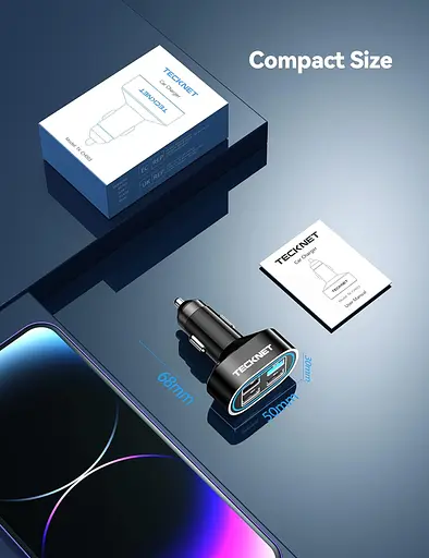 Адаптер зарядного пристрою TECKNET, 54 Вт QC 3.0 - фото 7